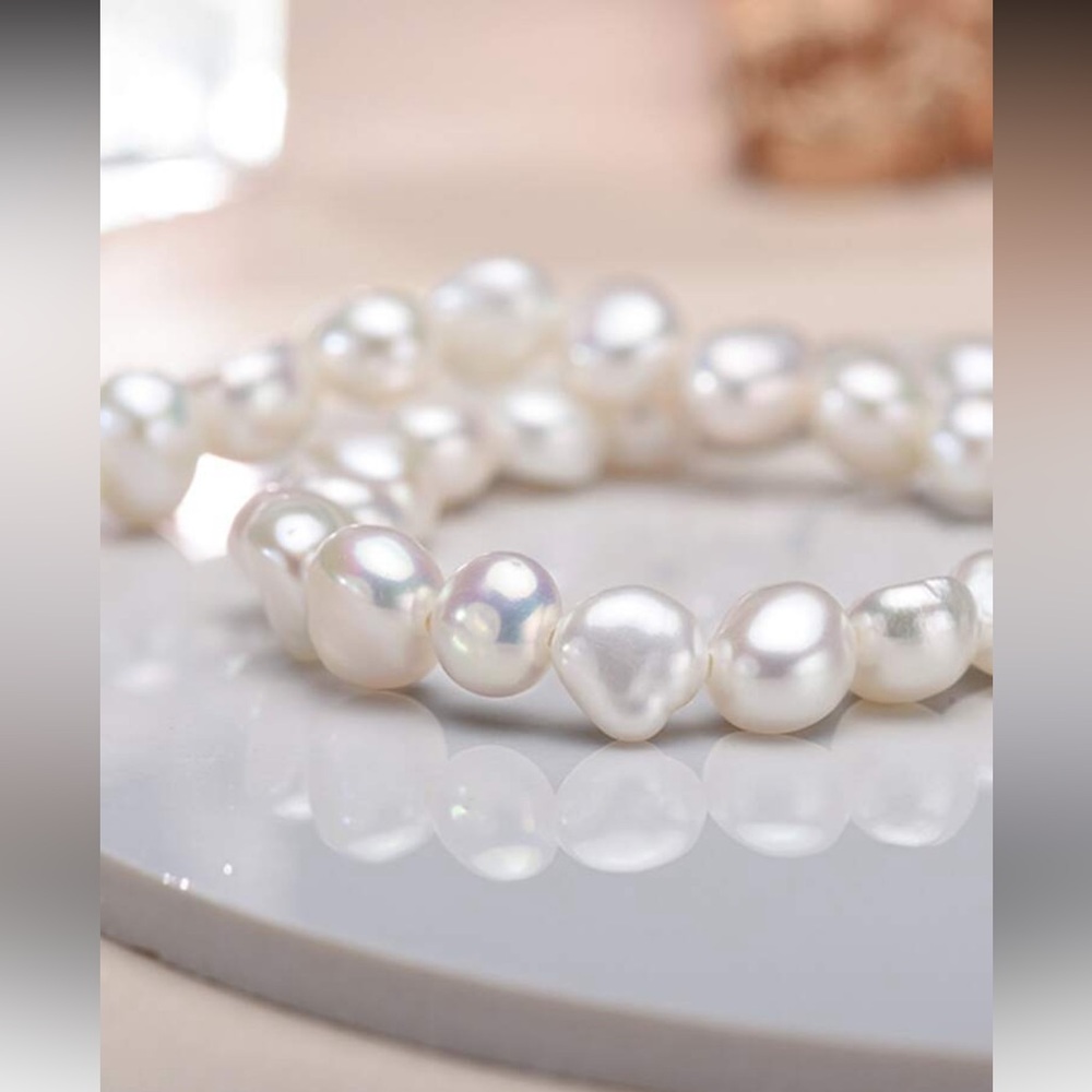 Genuine Freshwater White Pearl Necklace